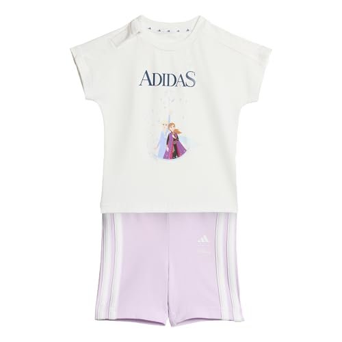 adidas baby-meisjes ADIDAS DISNEY FROZEN T-SHIRT SET, white/dark blue, 0-3 Months