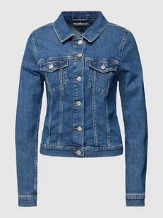 Kurtka jeansowa o kroju slim fit z kieszeniami z patką - Kurtki damskie - miniaturka - grafika 1