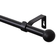 Karnisze - Karnisz pojedynczy Base I 160 cm 16 mm kula czarny mat - miniaturka - grafika 1