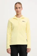 Bluzy damskie - Jack Wolfskin bluza sportowa Taunus kolor żółty gładka 1711391 - miniaturka - grafika 1