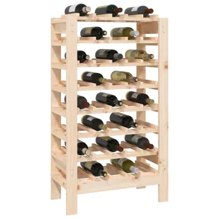 Lumarko Stojak na wino, 61,5x30x107,5 cm, lite drewno sosnowe - Stojaki na wino - miniaturka - grafika 5