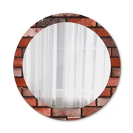 Lustra - Okrągłe Lustro Ścienne Czerwona cegła 80cm - miniaturka - grafika 1
