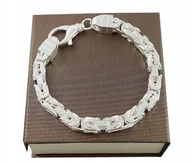Bransolety męskie - Bransoletka Srebrna Męska Splot Królewski 6,50 mm pr 925 Grawer Gratis - miniaturka - grafika 1