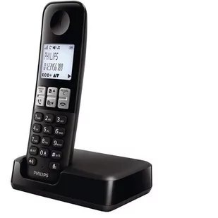 Philips Telefon D2501B/53 Czarny - Telefony stacjonarne - miniaturka - grafika 1