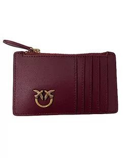 Pinko CarDHOLDER Jedwabna cielca, Akcesoria podróżne - portfele damskie, Ww5q_Intenso-antyczna porzeczka złoto, U, Ww5q_Intenso-antyczna porzeczka złota, U - Portfele - miniaturka - grafika 1