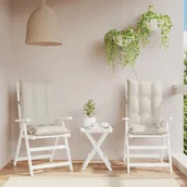 Poduszki ogrodowe - Poduszki na krzesła z wysokim oparciem, 2 szt., kremowe, Oxford - miniaturka - grafika 1