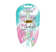 Maszynki do golenia i wkłady - BiC Miss Soleil Sensitive Maszynki do golenia dla kobiet 3szt - miniaturka - grafika 1