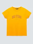 Koszulki i topy damskie - BIG STAR Koszulka w kolorze żółtym - miniaturka - grafika 1
