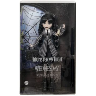 Lalka MONSTER HIGH X Wednesday Szkolny Mundurek HXJ04 - Lalki dla dziewczynek - miniaturka - grafika 1