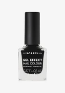Lakiery do paznokci - KORRES Gel Effect Nail Colour Lakier do Paznokci 100 Black - miniaturka - grafika 1
