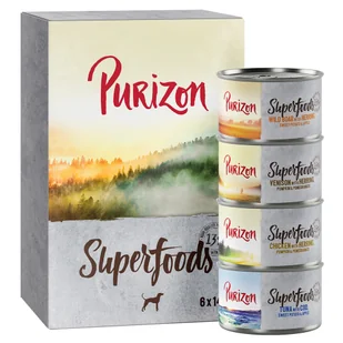 Purizon Superfoods, 12 x 140 g - Pakiet mieszany - Mokra karma dla psów - miniaturka - grafika 1
