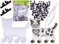 Prace ręczne dla dzieci - ZESTAW DLA DZIECI KORALIKI DO PRASOWANIA ŁACIATY KOTEK, - miniaturka - grafika 1