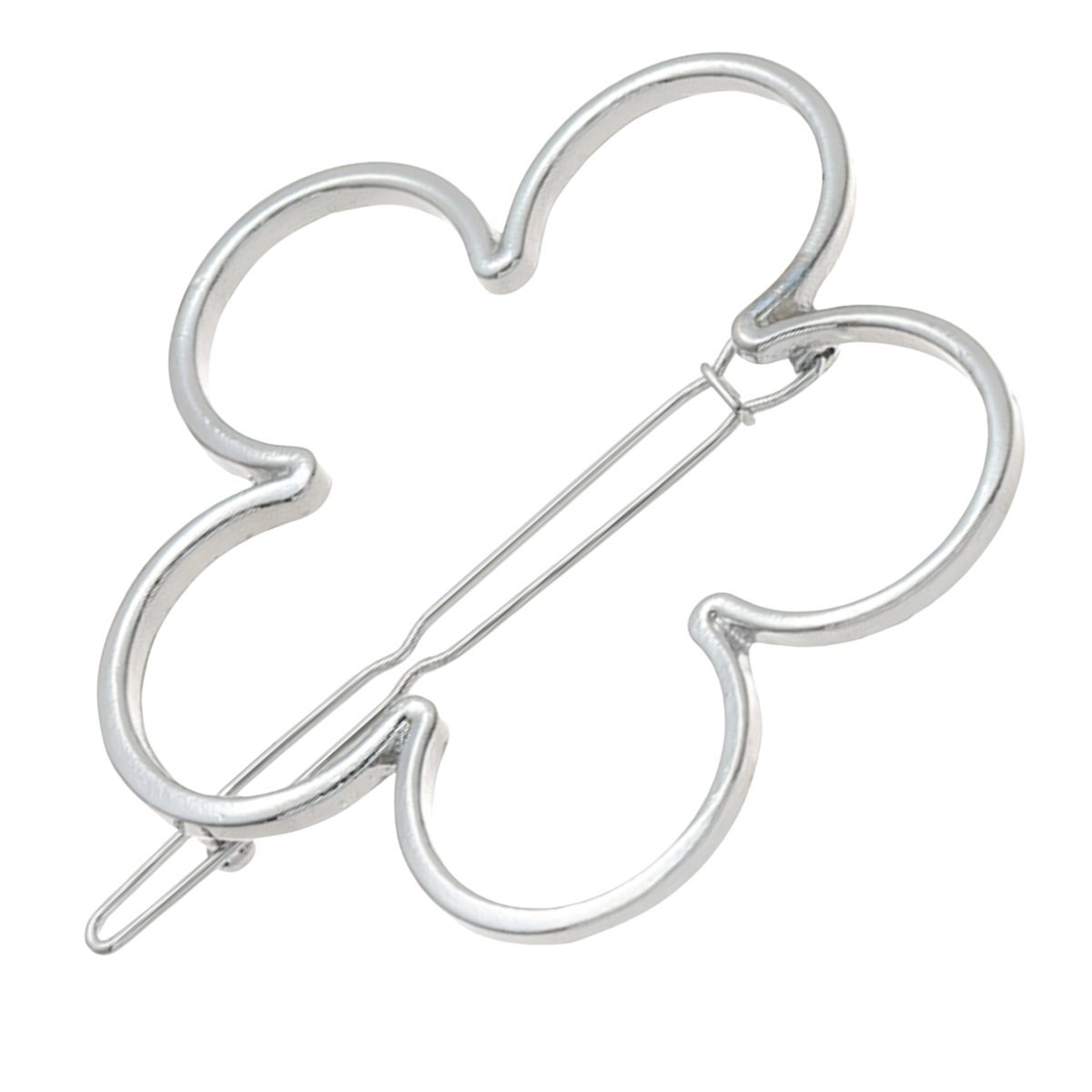 Spinka Wsuwka Srebrna do Włosów Ozdobna Kwiatek Metalowa Lekka i Wytrzymała