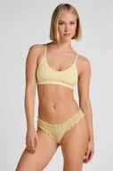 Majtki damskie - Hunkemöller 3-pak Brazylijskich Figi w Kratkę Żółty - miniaturka - grafika 1