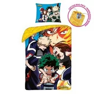 Pościel dla dzieci - Halantex Pościel bawełniana 140x200 My Hero Academia + worek bawełniany poszewka 70x90 5421BL - miniaturka - grafika 1