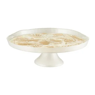 Patera do ciasta szklana 32 cm AMAZON Gold - Tace i patery - miniaturka - grafika 1