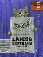 Przysmaki dla kotów - Cachet Kabanos Jagnięcina & Indyk 10 szt. - miniaturka - grafika 1