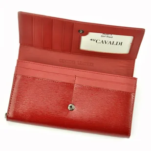 Portfel damski z elementami ze skóry naturalnej Cavaldi PN20 YM - Portfele - miniaturka - grafika 3