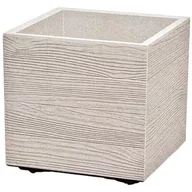 Donice - PROSPERPLAST Madera Square Eco Wood DMA300W Biały - miniaturka - grafika 1