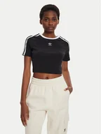 Koszulki i topy damskie - adidas T-Shirt 3-Stripes Baby IU2532 Czarny Slim Fit - miniaturka - grafika 1