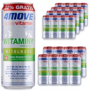 4Move Active Vitamin Witalność Napój gazowany smak limonki 330 ml x24 sztuk - Napoje gazowane - miniaturka - grafika 1