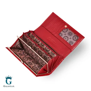 Czerwony Skórzany Portfel Damski PETERSON PL467 RFID - Portfele - miniaturka - grafika 4