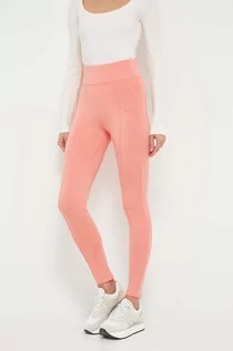 Spodnie damskie - Guess spodnie dresowe kolor pomarańczowy gładkie - grafika 1