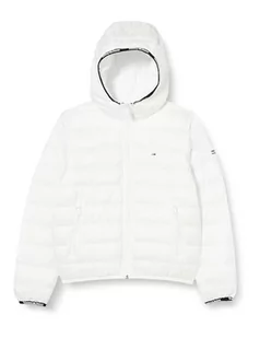 Tommy Hilfiger Damska kurtka z kapturem TJW pikowana taśma, biała, XXS, biały, XXS - Kurtki damskie - miniaturka - grafika 1