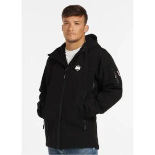 Pit Bull Kurtka Zimowa Z Kapturem Rockfish Black - Kurtki i kamizelki sportowe męskie - miniaturka - grafika 1