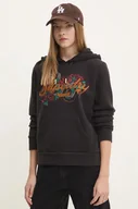 Bluzy damskie - Superdry bluza damska kolor czarny z kapturem z nadrukiem W2012130A-02A - miniaturka - grafika 1