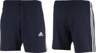 Adidas Spodenki męskie adidas Essentials French Terry 3-Stripes granatowe IC9436 S - Spodnie sportowe męskie - miniaturka - grafika 1
