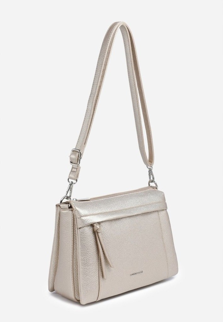 Stylowa Torebka Damska Złota Listonoszka LUIGISANTO z Paskiem