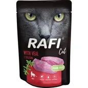 Mokra karma dla kotów - Dolina Noteci Rafi pasztet z cielęciną kot 100g - miniaturka - grafika 1