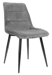 ExitoDesign Krzesło tapicerowane Vida velvet szary EXUDC9075/108-12 - Krzesła i taborety kosmetyczne - miniaturka - grafika 1