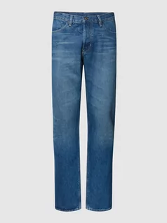 Spodnie męskie - Jeansy o kroju regular fit z naszywką z logo model ‘Tripple’ - grafika 1