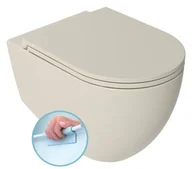 Miski WC - ISVEA - Miska wisząca WC INFINITY RIMLESS 36,5x53 cm bez deski kolor IVORY MAT 10NF02004-2K - miniaturka - grafika 1