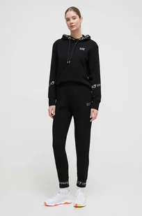 EA7 Emporio Armani dres damski kolor czarny - Dresy damskie - miniaturka - grafika 1