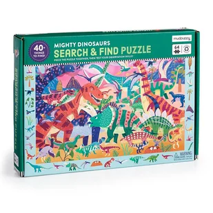 Puzzle obserwacyjne 64 el. Potężne dinozaury Mudpuppy - puzzle - Puzzle - miniaturka - grafika 1