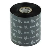 Taśmy do drukarek barwiące - Taśma termotransferowa Zebra 60mm x 450m 1" woskowa (02300BK06045) black - miniaturka - grafika 1