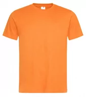 Koszulki męskie - Pomarańczowy Bawełniany T-Shirt Męski Bez Nadruku -STEDMAN- Koszulka, Krótki Rękaw, Basic, U-neck - Stedman - miniaturka - grafika 1