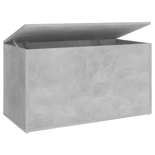vidaXL Skrzynia, szarość betonu, 84x42x46 cm, płyta wiórowa - Komody - miniaturka - grafika 1