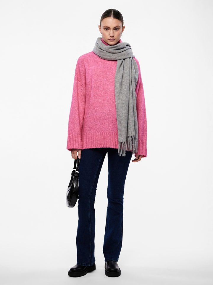 Pieces Szal w kolorze szarym