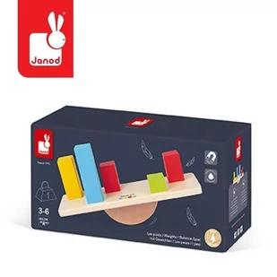 Janod Essentiel Drewniana równoważnia z 16 klockami J05063 - Zabawki interaktywne dla dzieci - miniaturka - grafika 1