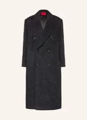 Płaszcze damskie - Hugo Płaszcz Wełniany Manus schwarz - miniaturka - grafika 1