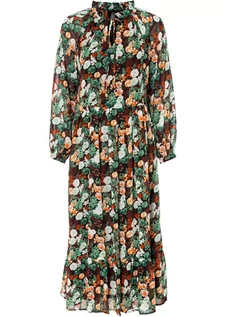 Sukienki - Długa sukienka z poliestru z recyklingu w kwiaty - bonprix - grafika 1