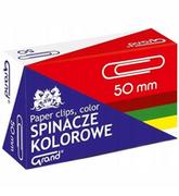 Spinacze i klipsy do papieru - Grand Spinacze kolor 50mm 50szt - miniaturka - grafika 1