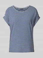Koszulki i topy damskie - T-Shirt o kroju comfort fit z wywijanymi rękawami model ‘MOSTER’ - miniaturka - grafika 1