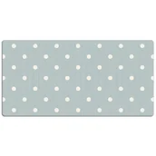 Podkładki na biurko - Mata ochronna z nadrukiem Białe groszki 120x60 cm, Dywanomat - miniaturka - grafika 1