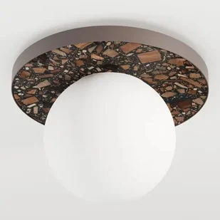 Sufitowa lampa lastrykowa LEGRA 31402106 kula IP44 biała brązowa - Lampy sufitowe Sufitowa lampa lastrykowa LEGRA 31402106 kula IP44 biała brązowa - Lampy sufitowe - miniaturka - grafika 1