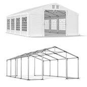 Pawilony ogrodowe - Namiot Imprezowy Całoroczny 4x8x2 Biały WINTER ISD - miniaturka - grafika 1
